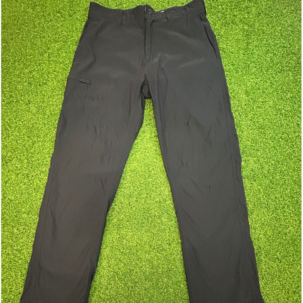 Swiss Tech Mens Performance Hiking Pant Black 32x30 Stretch Cargo Zipper Pockets